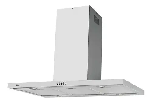 Coifa De Ilha Fischer Tradition Line 90cm Inox Escovado Cor Aço inoxidável